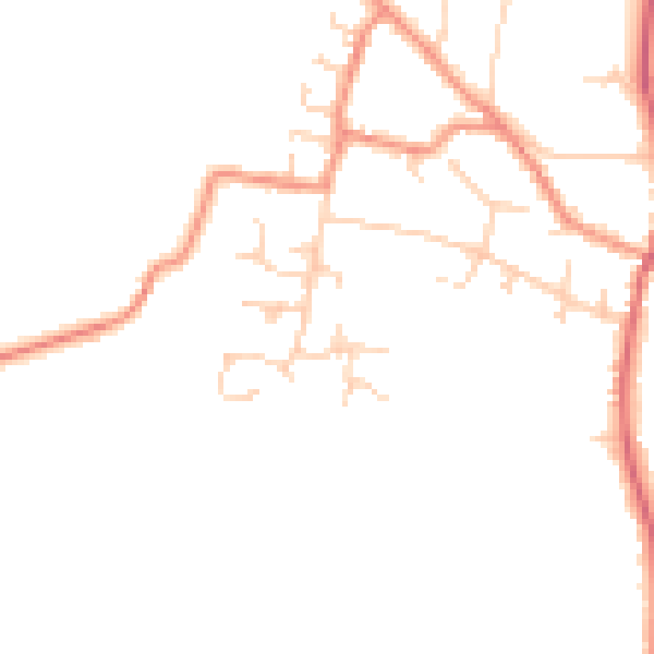 Daytime road noise heatmap for DN9 1GR