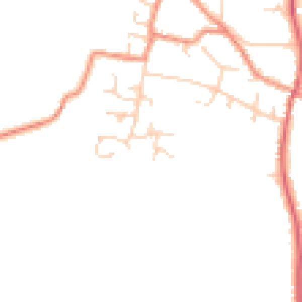 Daytime road noise heatmap for DN9 1GU
