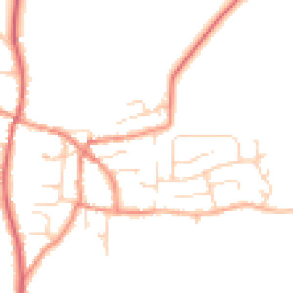 Daytime road noise heatmap for DN9 1HA