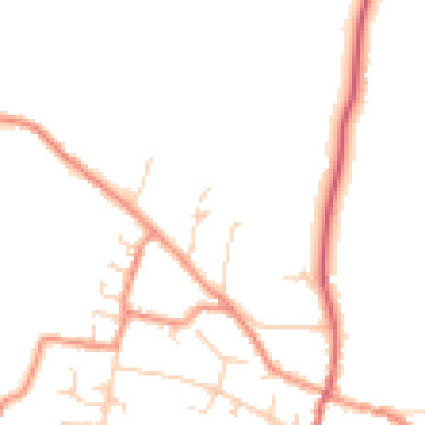 Daytime road noise heatmap for DN9 1JB