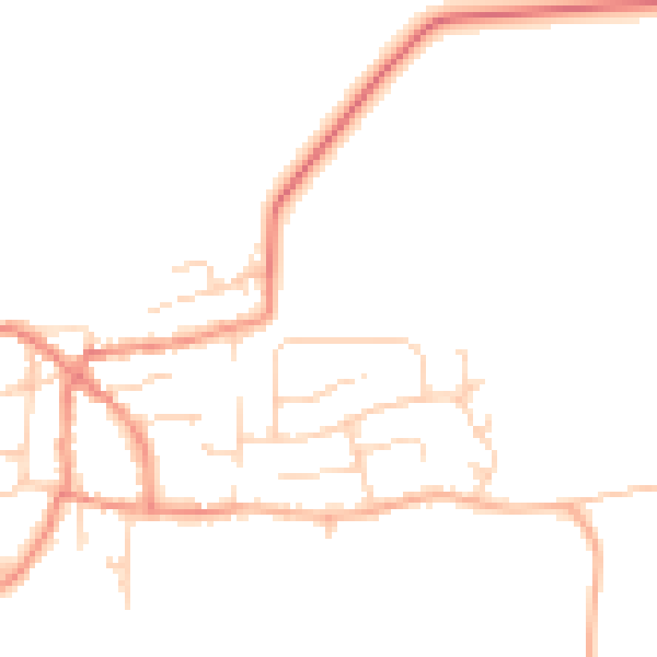 Daytime road noise heatmap for DN9 1JH