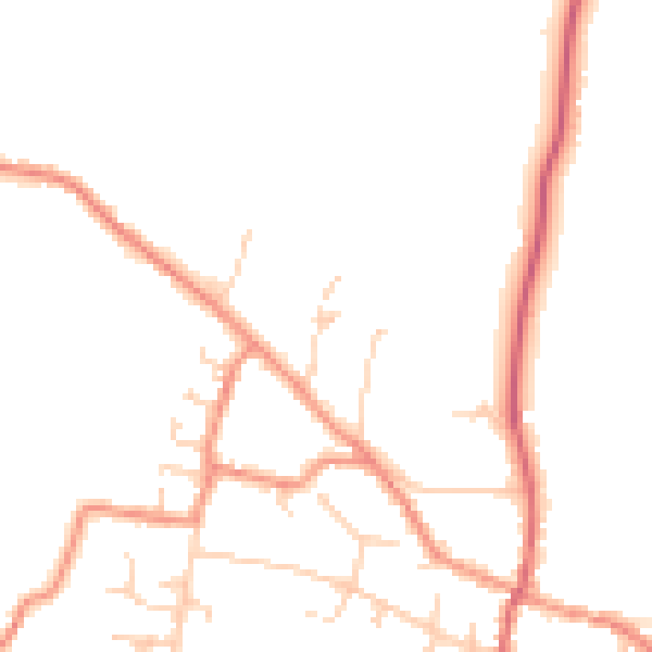 Daytime road noise heatmap for DN9 1JN