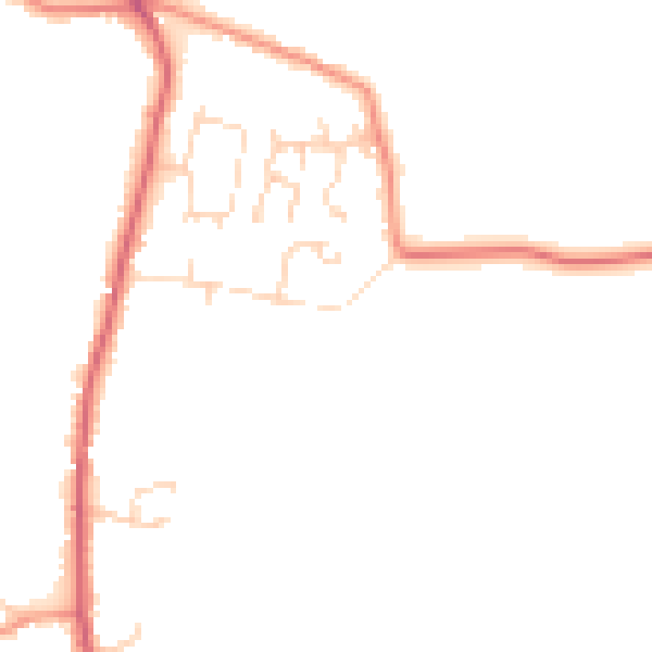 Daytime road noise heatmap for DN9 1LP