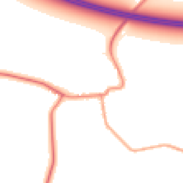 Daytime road noise heatmap for DN9 1NA