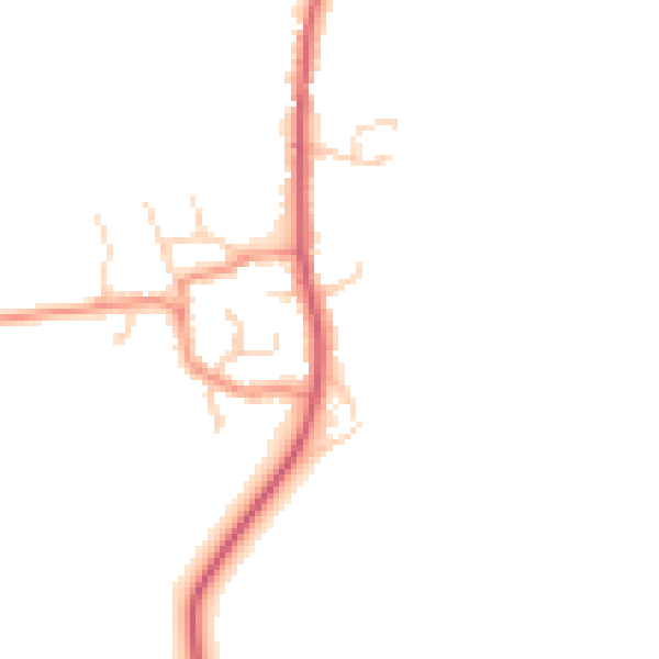 Daytime road noise heatmap for DN9 1ND