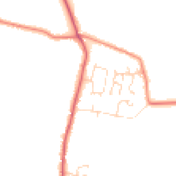 Daytime road noise heatmap for DN9 1NH