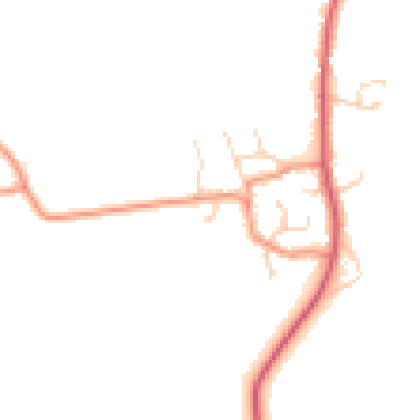 Daytime road noise heatmap for DN9 1NT