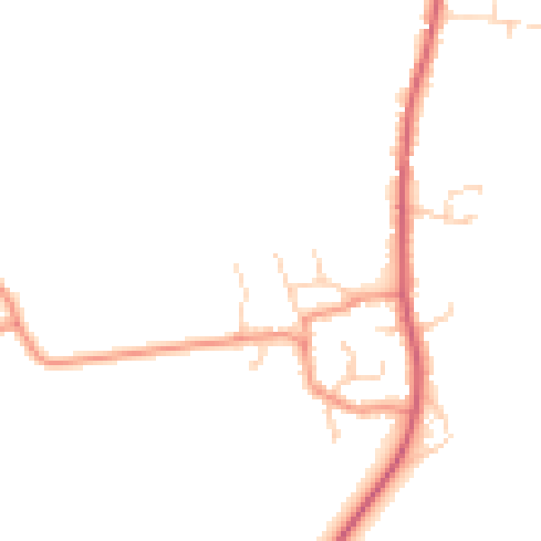 Daytime road noise heatmap for DN9 1PT