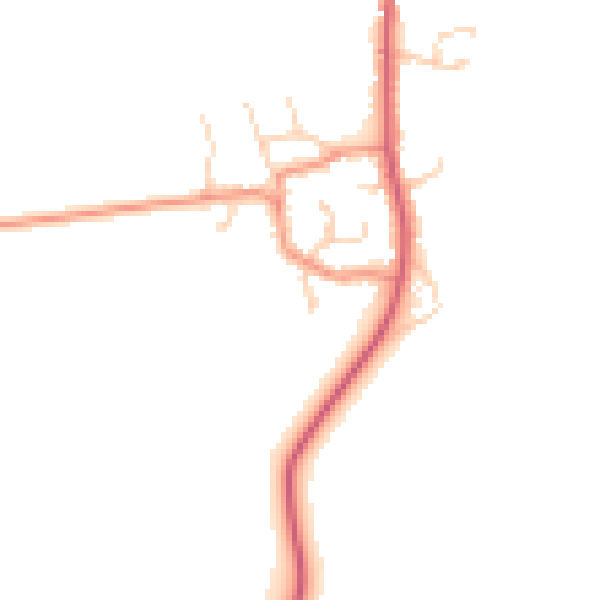 Daytime road noise heatmap for DN9 1PU