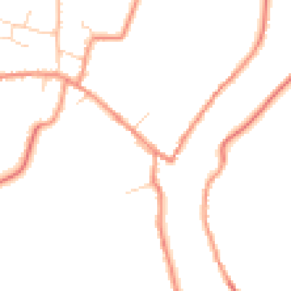 Daytime road noise heatmap for DN9 1RD