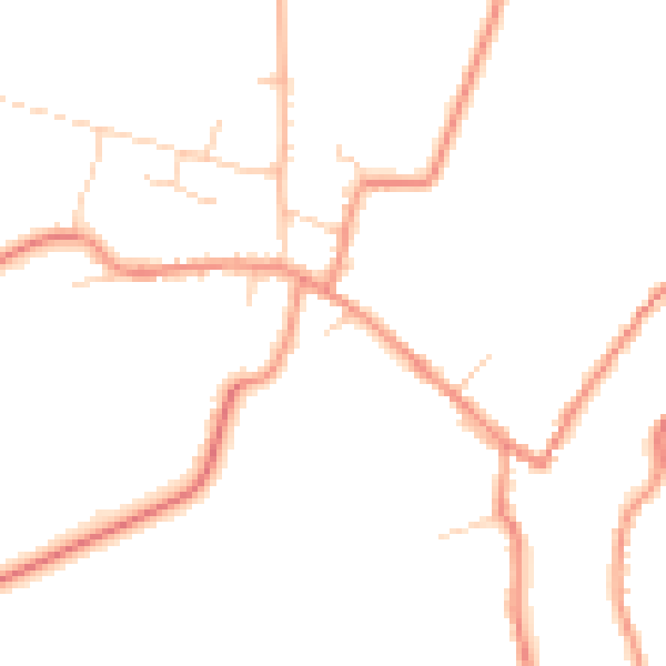 Daytime road noise heatmap for DN9 1RF