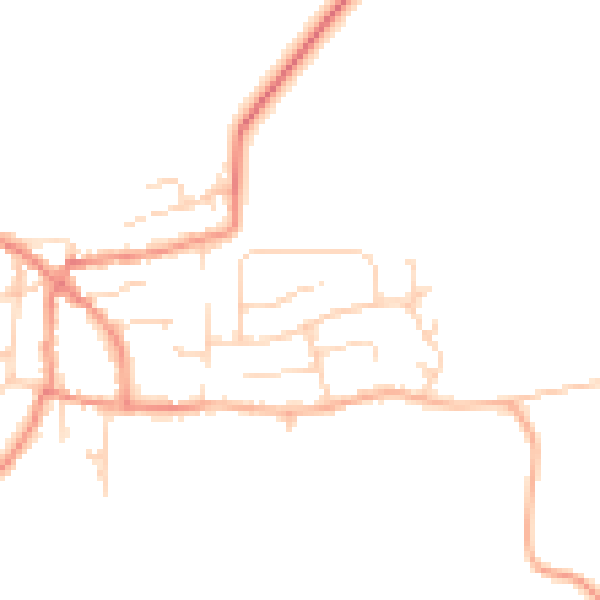 Daytime road noise heatmap for DN9 1SD