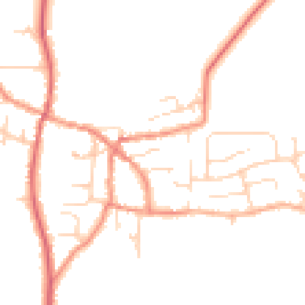 Daytime road noise heatmap for DN9 1SS