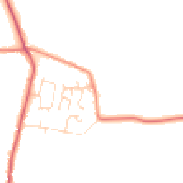 Daytime road noise heatmap for DN9 1TB