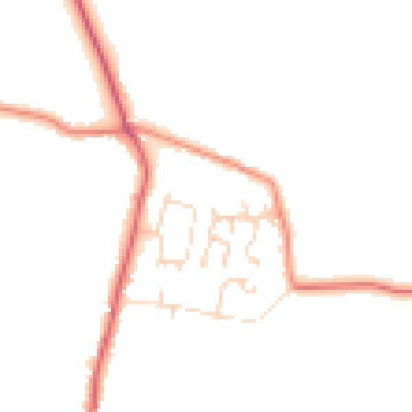 Daytime road noise heatmap for DN9 1TF