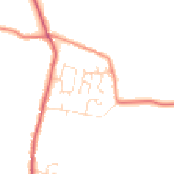 Daytime road noise heatmap for DN9 1TJ