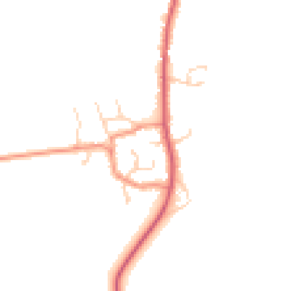 Daytime road noise heatmap for DN9 1TS