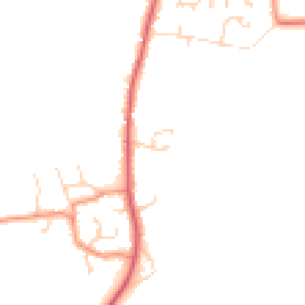 Daytime road noise heatmap for DN9 1WA