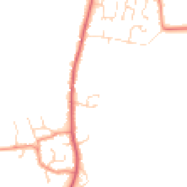 Daytime road noise heatmap for DN9 1WG