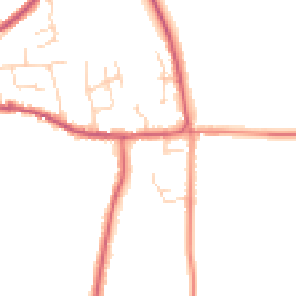 Daytime road noise heatmap for DN9 2FA