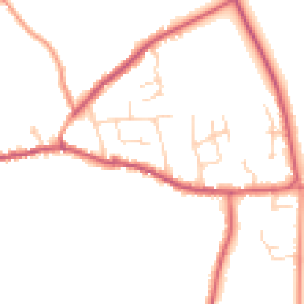 Daytime road noise heatmap for DN9 2HF