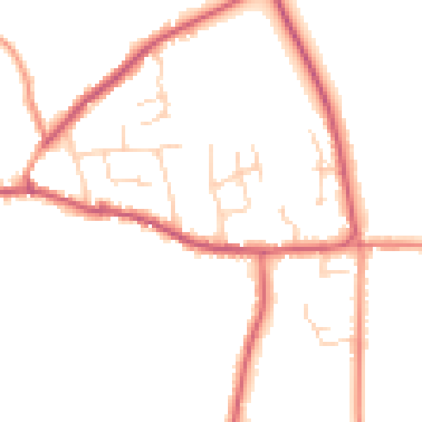 Daytime road noise heatmap for DN9 2HG