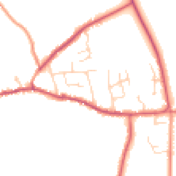 Daytime road noise heatmap for DN9 2HL