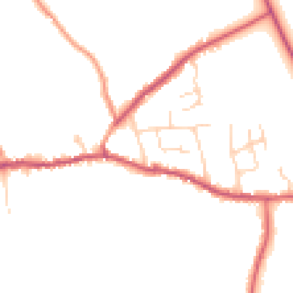Daytime road noise heatmap for DN9 2HN