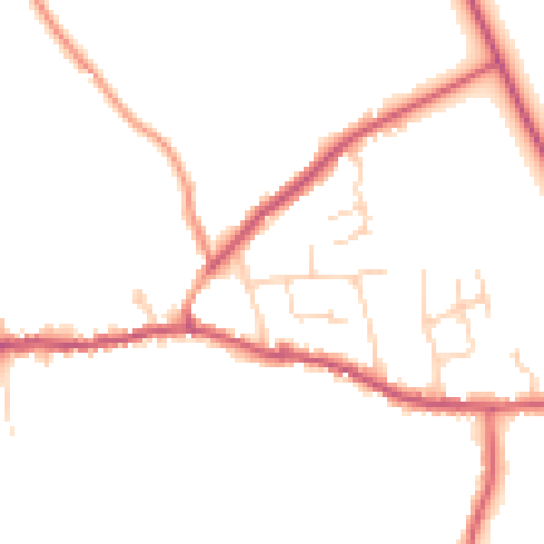 Daytime road noise heatmap for DN9 2HW