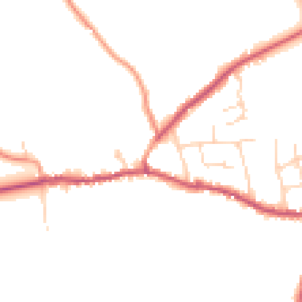 Daytime road noise heatmap for DN9 2JE