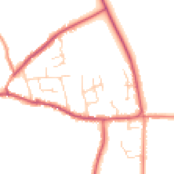 Daytime road noise heatmap for DN9 2JS