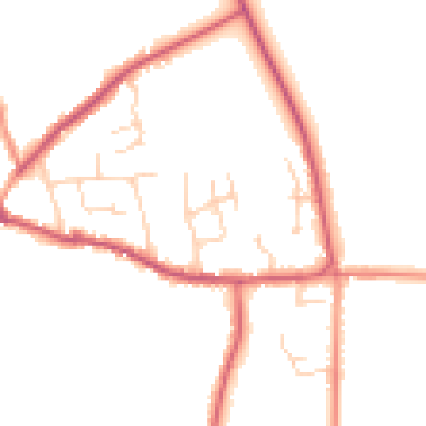 Daytime road noise heatmap for DN9 2JT