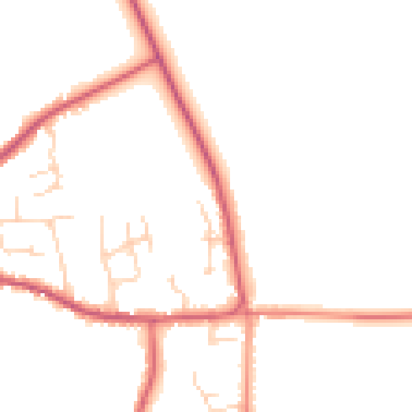 Daytime road noise heatmap for DN9 2NT
