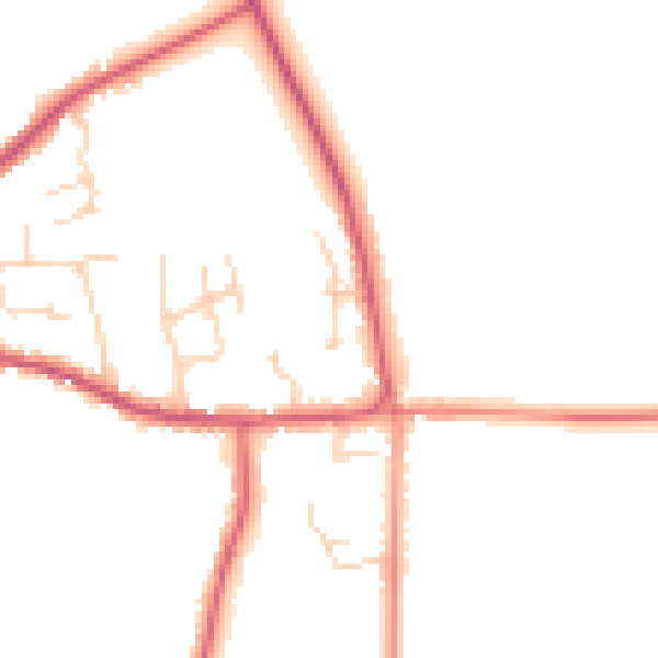 Daytime road noise heatmap for DN9 2NU