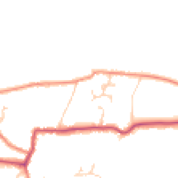 Daytime road noise heatmap for DN9 2PD