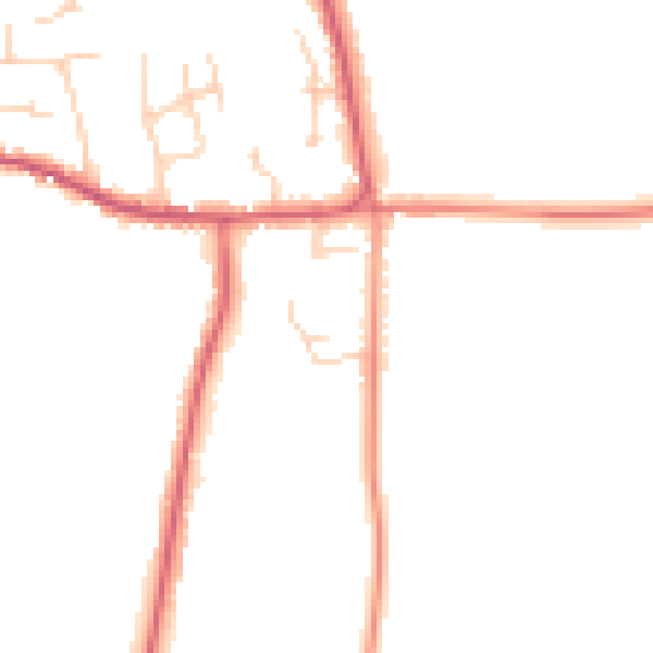 Daytime road noise heatmap for DN9 2QA