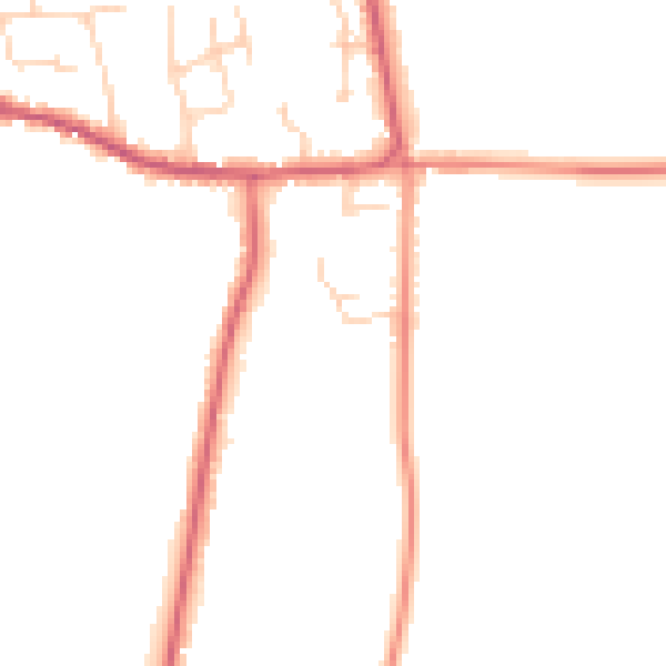Daytime road noise heatmap for DN9 2QD