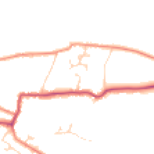 Daytime road noise heatmap for DN9 2RF
