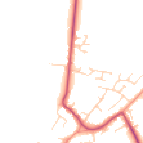 Daytime road noise heatmap for DN9 3AA
