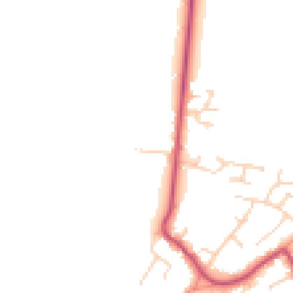 Daytime road noise heatmap for DN9 3AD