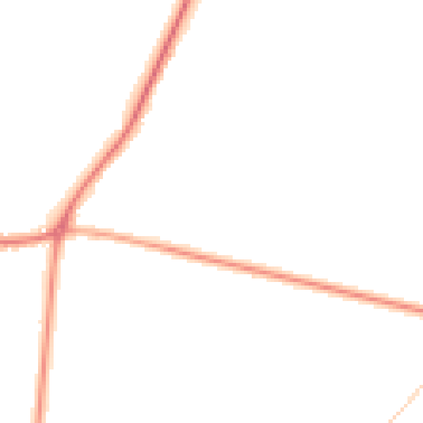 Night-time road noise heatmap for DN9 3AS