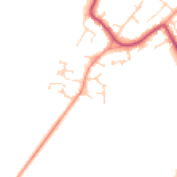 Daytime road noise heatmap for DN9 3DB