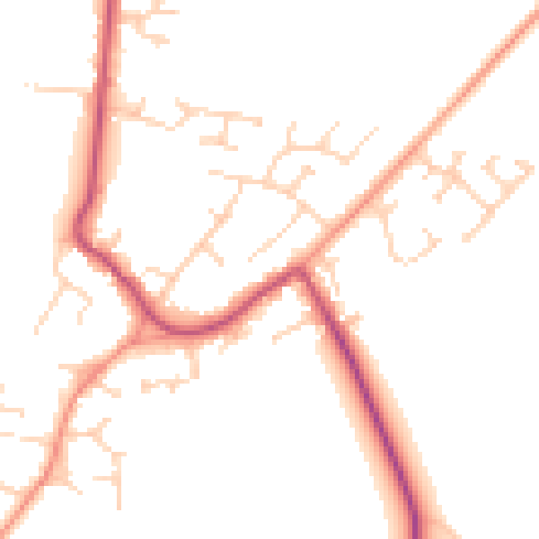 Daytime road noise heatmap for DN9 3DN