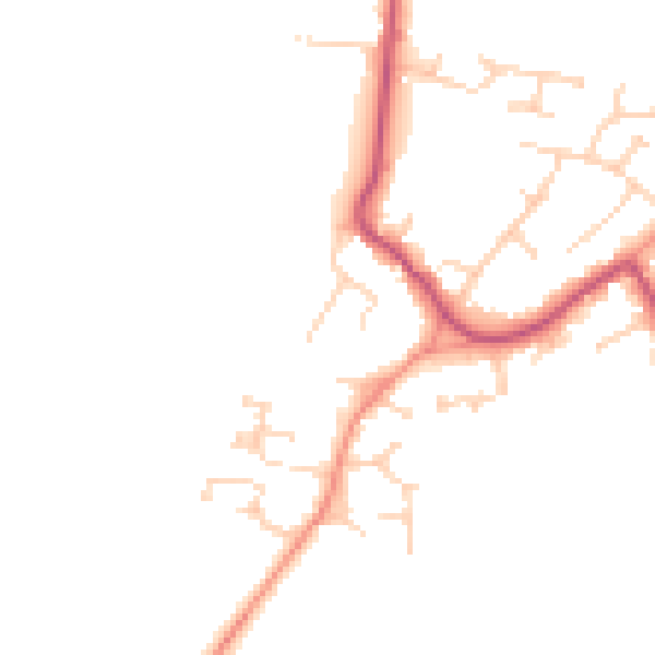 Daytime road noise heatmap for DN9 3ED