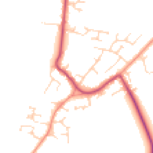 Daytime road noise heatmap for DN9 3EE