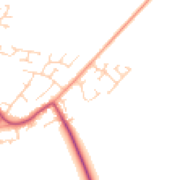 Daytime road noise heatmap for DN9 3EF