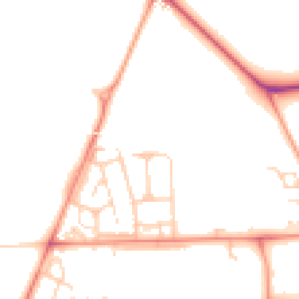 Daytime road noise heatmap for DN9 3EP