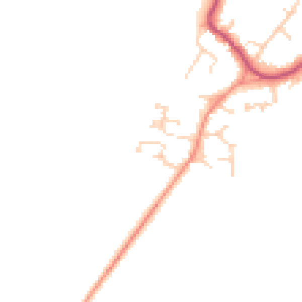 Daytime road noise heatmap for DN9 3FD