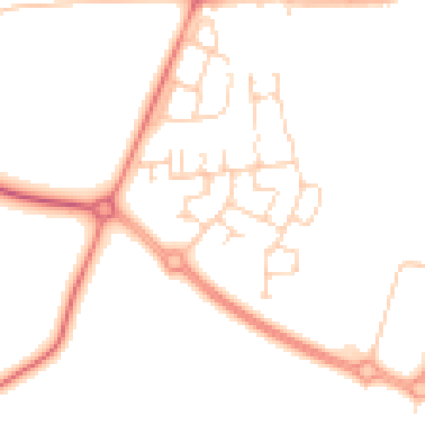 Daytime road noise heatmap for DN9 3FH