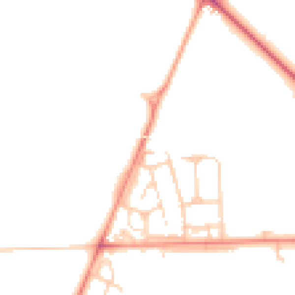 Daytime road noise heatmap for DN9 3FN